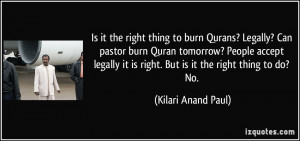 thing to burn Qurans? Legally? Can pastor burn Quran tomorrow? People ...