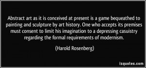 Abstract art as it is conceived at present is a game bequeathed to ...
