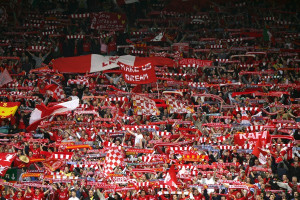 LIVERPOOL, ENGLAND. TUESDAY, MAY 3rd, 2005: Liverpool supporters on ...