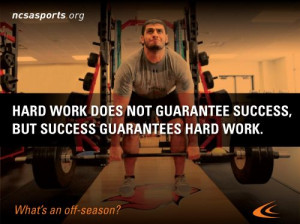 Hard work does not guarantee success. But success guarantees hard work ...