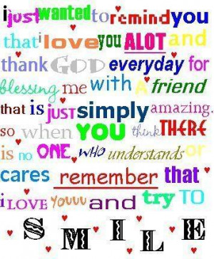 ... So when you think there is no one who understands or cares remember