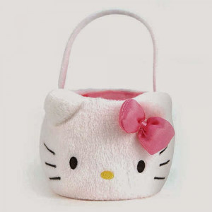 Easter Basket- Girls-Hello Kitty Jumbo Plush Easter Basket