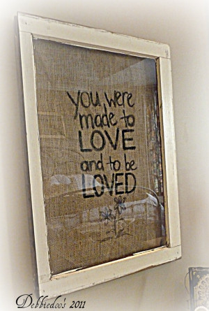 Burlap picture frame {You were made to love}