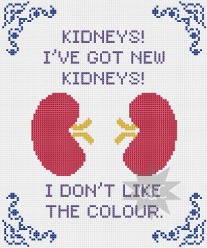 Doctor Who 12th Doctor Kidneys quote cross stitch sampler pattern on ...
