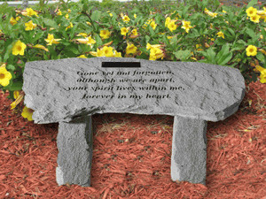 Personalized Garden Memorial Bench - Gone Yet Not Forgotten