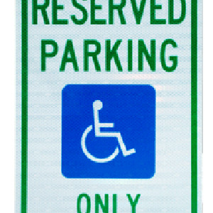 Aluminum Handicapped Parking Sign