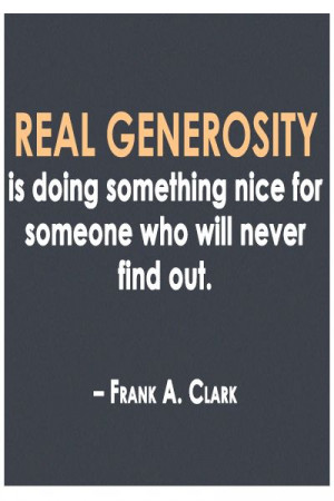 Real #generosity