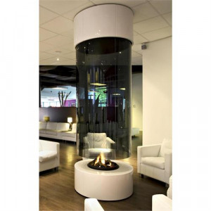 Contemporary Freestanding Fireplace from Bloch Model Custom Quote