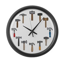 Hammer Time Large Wall Clock for