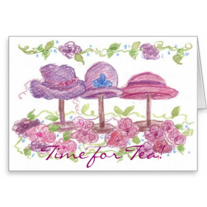 tea_party_invitation_victorian_fancy_hats_flowers_card ...