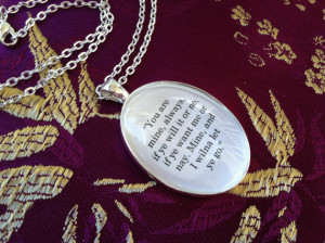 Outlander You are mine, always Book Quote Oval Pendant Necklace Charm ...