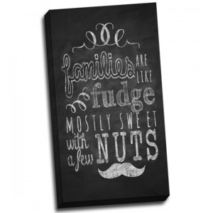 Chalk Quotes on Canvas: Family Nuts