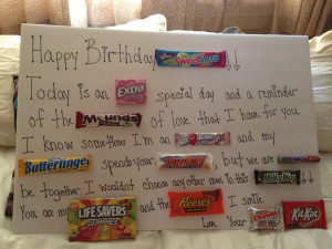 Birthday Candy-gram-I like the begining part for YW BDay grams.