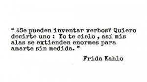 Fragmento de una carta de Frida Kahlo.