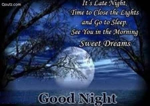 Good night quotes greetings and facebook status greetings and facebook ...