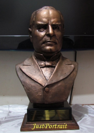 Life size bust of ex President William McKinley for sale, resin bust ...