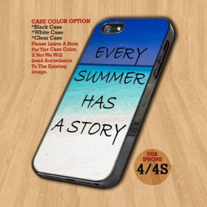 Summer Quote Ocean Beach - Design on Hard Case For iPhone 4/4S Case