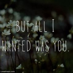 ... and all chances of something amazing. I've lost my opportunity More