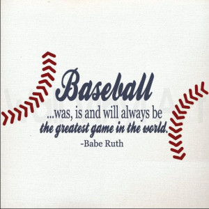 Babe Ruth, Baseball Quote. Vinyl Decal- Children's decor, Sports ...