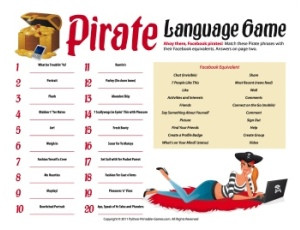 Get the details of this fun pirate language party game!