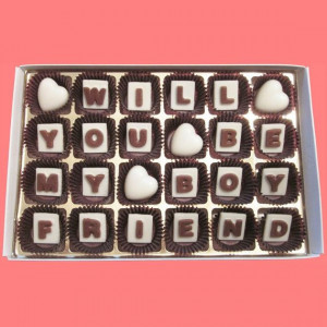 Will You Be My Boyfriend Marble Chocolate Letters by chocolatesays, $ ...