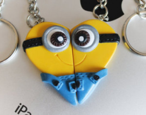 ... Me Minions Inspired Friendship Keychain -Best Friends Forever
