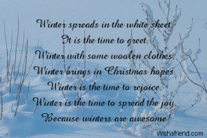 winter weather winter poems