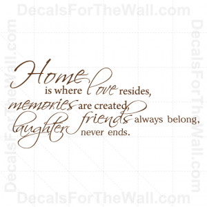 ... Where-Love-Resides-Memories-Family-Wall-Decal-Vinyl-Sticker-Quote-F65