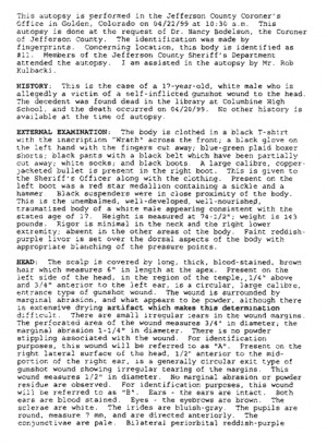 eric harris and dylan klebold autopsy