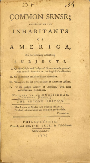 Common Sense , 1776.