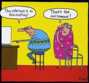 Funny Old Man Internet Microwave Cartoon | The internet is so ...