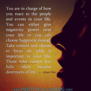 You are in charge. #positiveoutlook #quotes