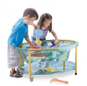WePlay Adjustable Height See-Thru Sand and Water Table
