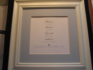 Personalized Framed Quote for Baby Boy - 9x9 - 