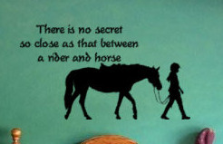 ... there is now secret so close as that between a rider and horse quote