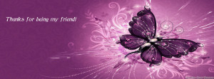 Butterfly timeline cover, Purple butterfly timeline cover banner
