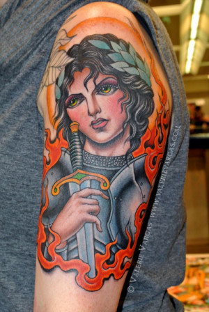 st joan of arc tattoo stained glass tattoos