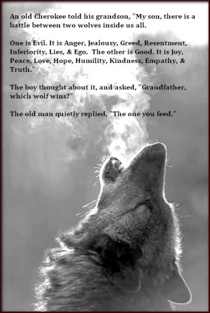 ... Wolves Inside, Wolf Win, The One You Feeding Quotes, Two Wolves, Wise