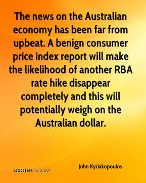 The news on the Australian economy has been far from upbeat. A benign ...