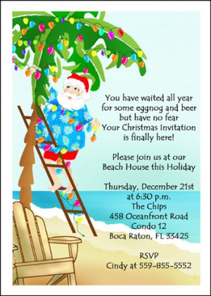 Beach Christmas Party Invitations areBecoming Very Popular!