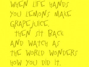 When Life Hands You Lemons Printables Quote On Yellow Theme Colour