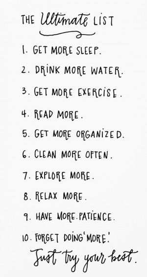 new year's resolutions - the ultimate list