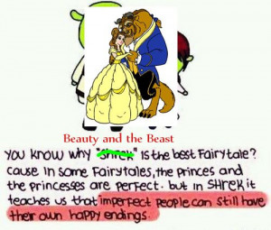 beauty and the beast shrek true love once upon a time just saying kiss ...