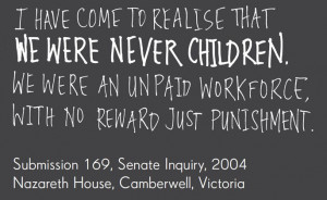 ... Submission 169, Senate Inquiry, 2004, Nazareth House, Camberwell