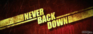 Never Back Down Logo Never back down