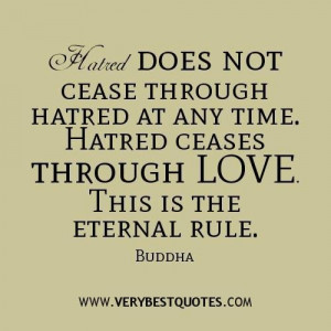 Love and hatred quotes by buddha