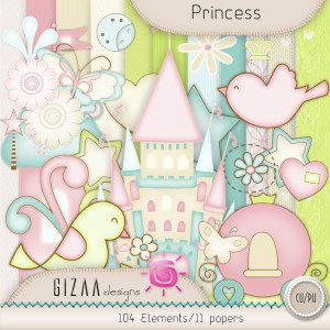 Free Kit Scrapbook Princess Story Title picture