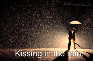 ... , kissing, lights, love, quotes, rain, text, things i love, umbrella