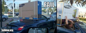 epic fail photos - TV Transportation FAIL