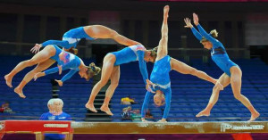 Valeriia Maksiuta of Israel attends a gymnastics training session at ...